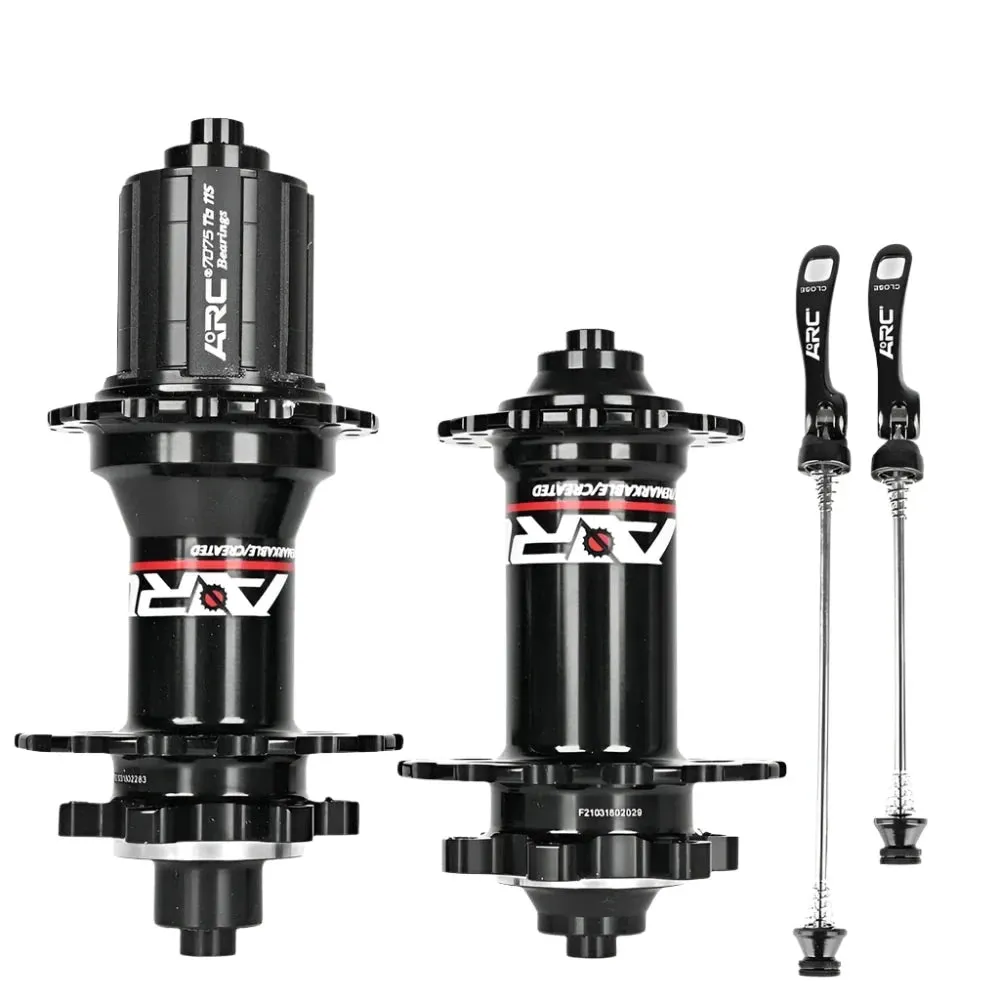 1 Pair MTB Bike Hub Front Rear HG 8-11 Speed 4 Claws 36 Holes Disc Brake Hubs with Quick Release Lever