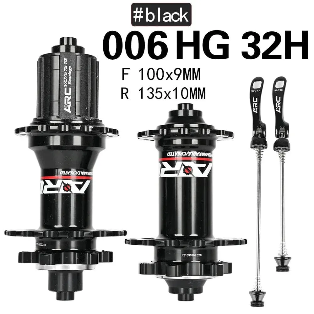 1 Pair MTB Bike Hub Front Rear HG 8-11 Speed 4 Claws 36 Holes Disc Brake Hubs with Quick Release Lever