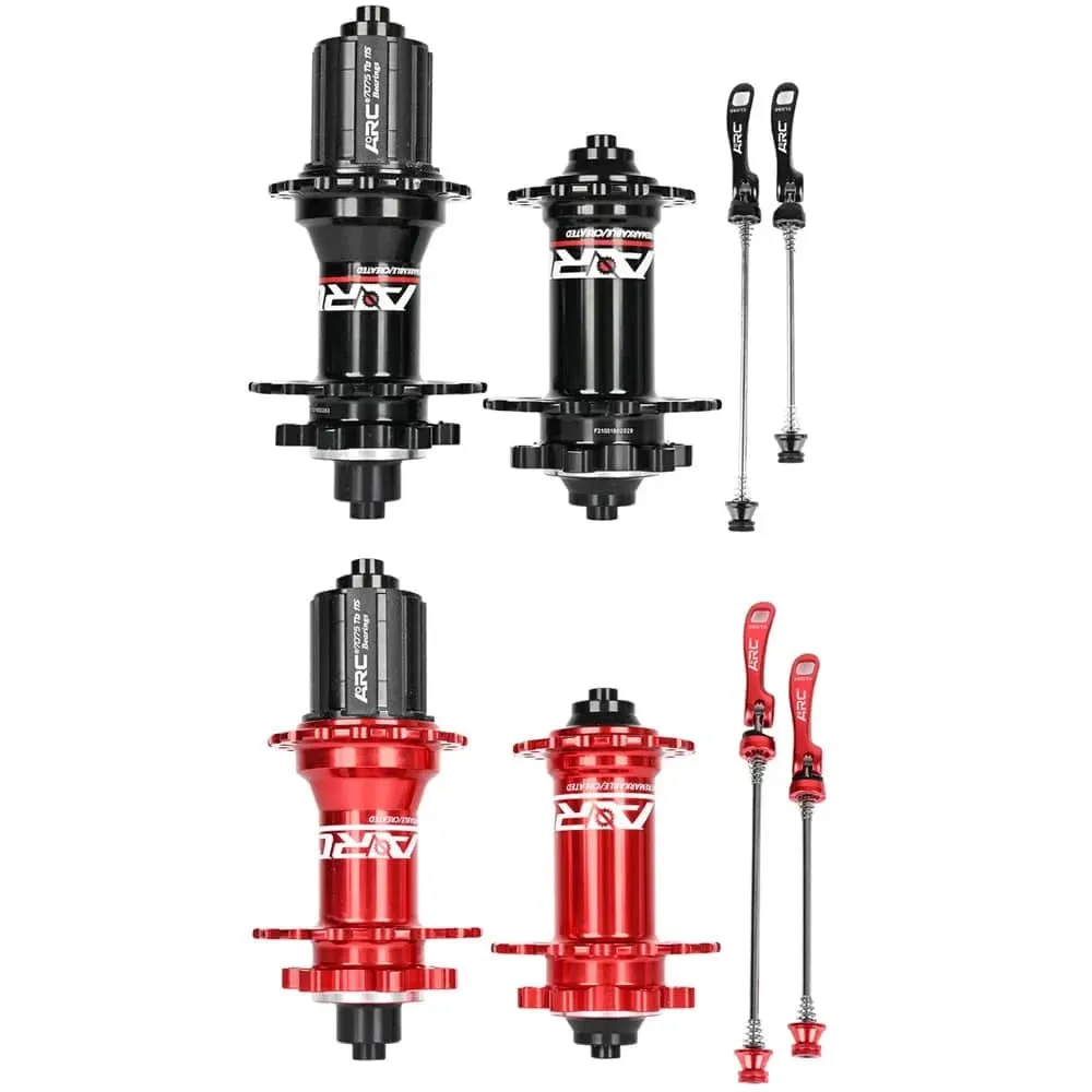 1 Pair MTB Bike Hub Front Rear HG 8-11 Speed 4 Claws 36 Holes Disc Brake Hubs with Quick Release Lever