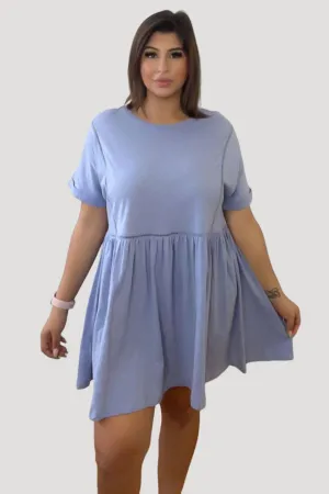 100% Cotton Elastic Waist Comfort Summer Dress