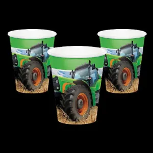 9 Oz Tractor Party Paper Cups