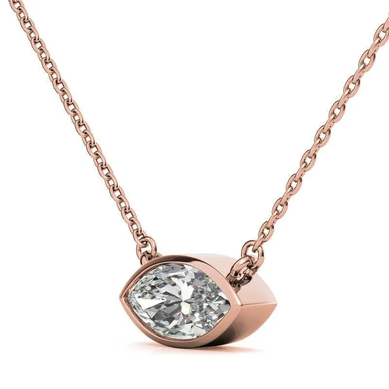 925 Sterling Silver Elegant Solitaire Pendant AUS-656