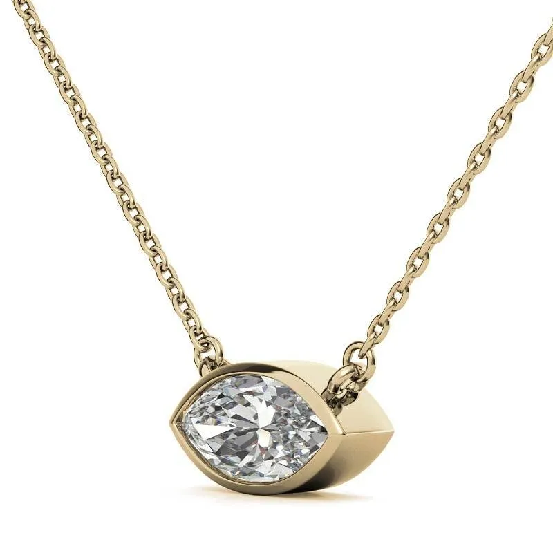 925 Sterling Silver Elegant Solitaire Pendant AUS-656