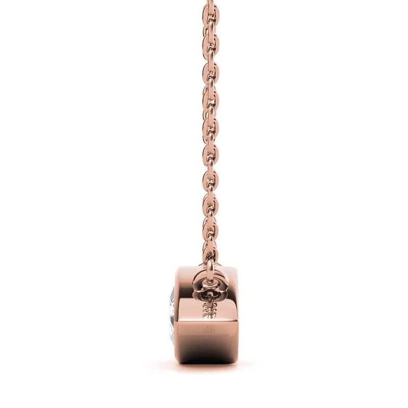 925 Sterling Silver Elegant Solitaire Pendant AUS-656
