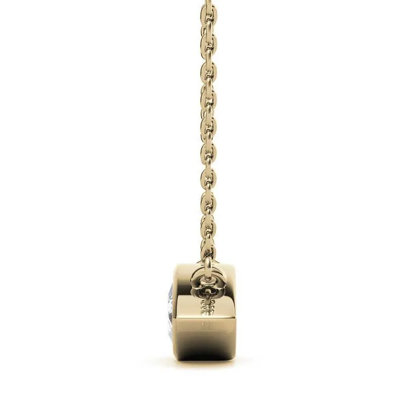 925 Sterling Silver Elegant Solitaire Pendant AUS-656