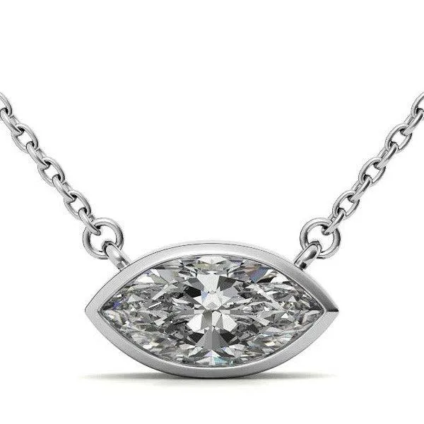 925 Sterling Silver Elegant Solitaire Pendant AUS-656