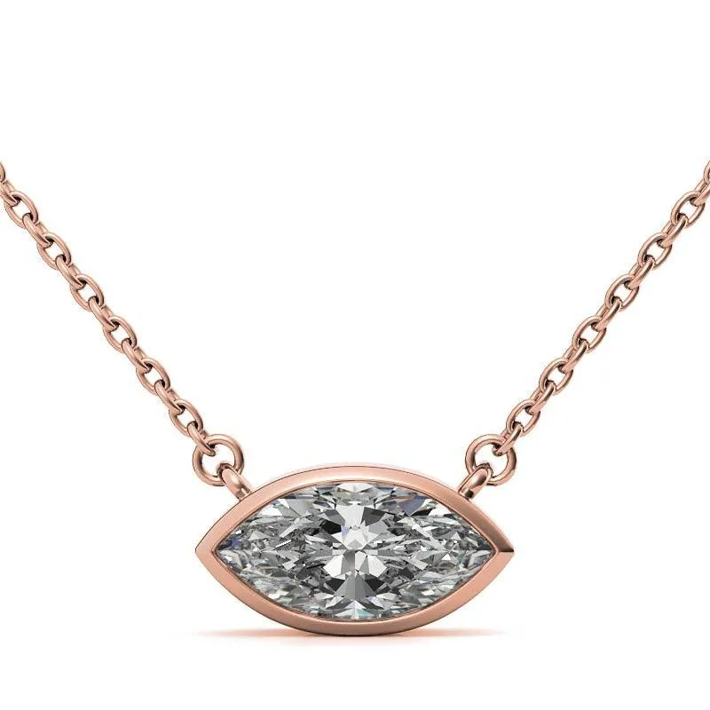 925 Sterling Silver Elegant Solitaire Pendant AUS-656