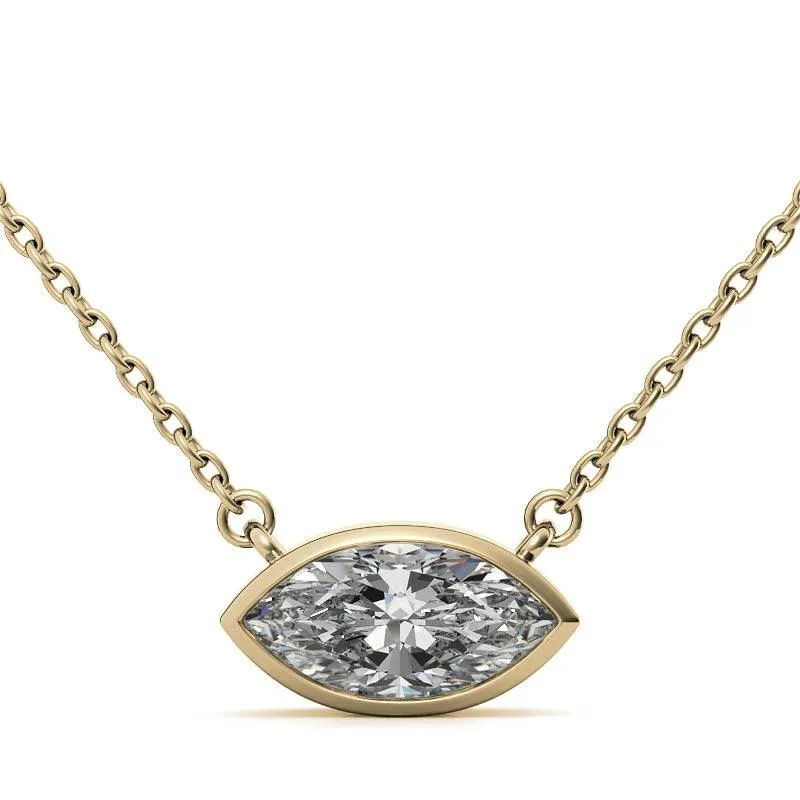 925 Sterling Silver Elegant Solitaire Pendant AUS-656
