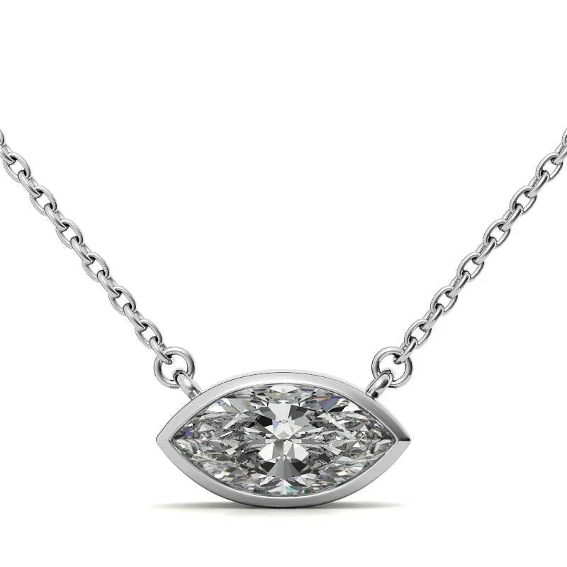 925 Sterling Silver Elegant Solitaire Pendant AUS-656
