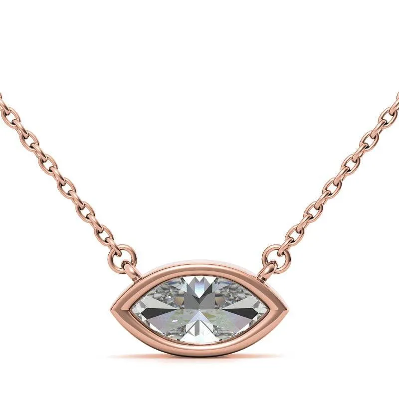 925 Sterling Silver Elegant Solitaire Pendant AUS-656