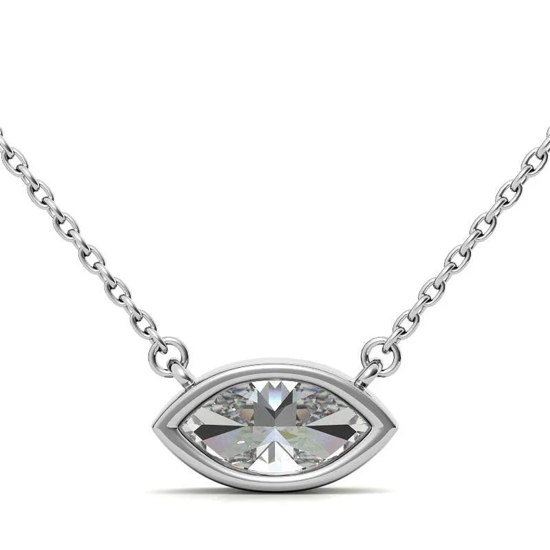 925 Sterling Silver Elegant Solitaire Pendant AUS-656