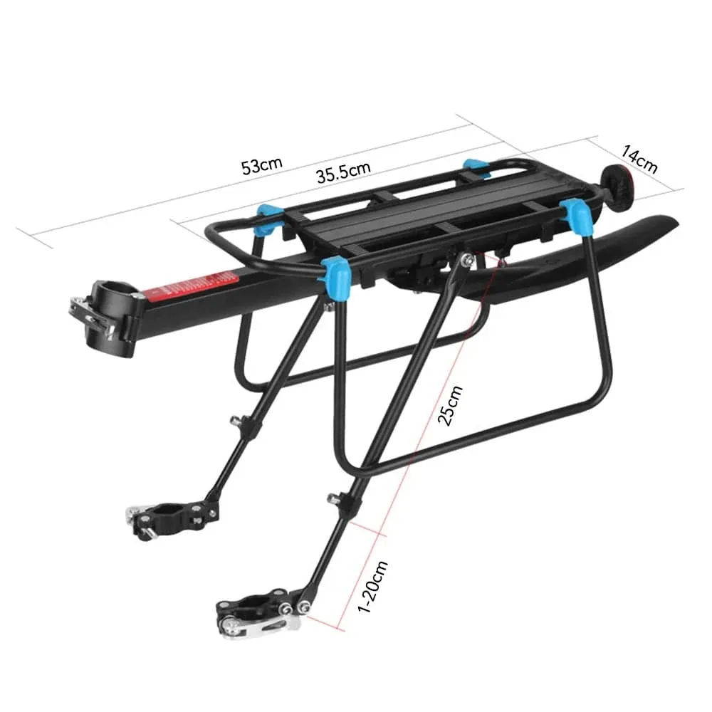 Adjustable Bicycle Luggage Carrier Bike Rack Aluminum Cargo Rear Rack Shelf Cycling Seatpost Bag Holder Stand MTB Install Tools