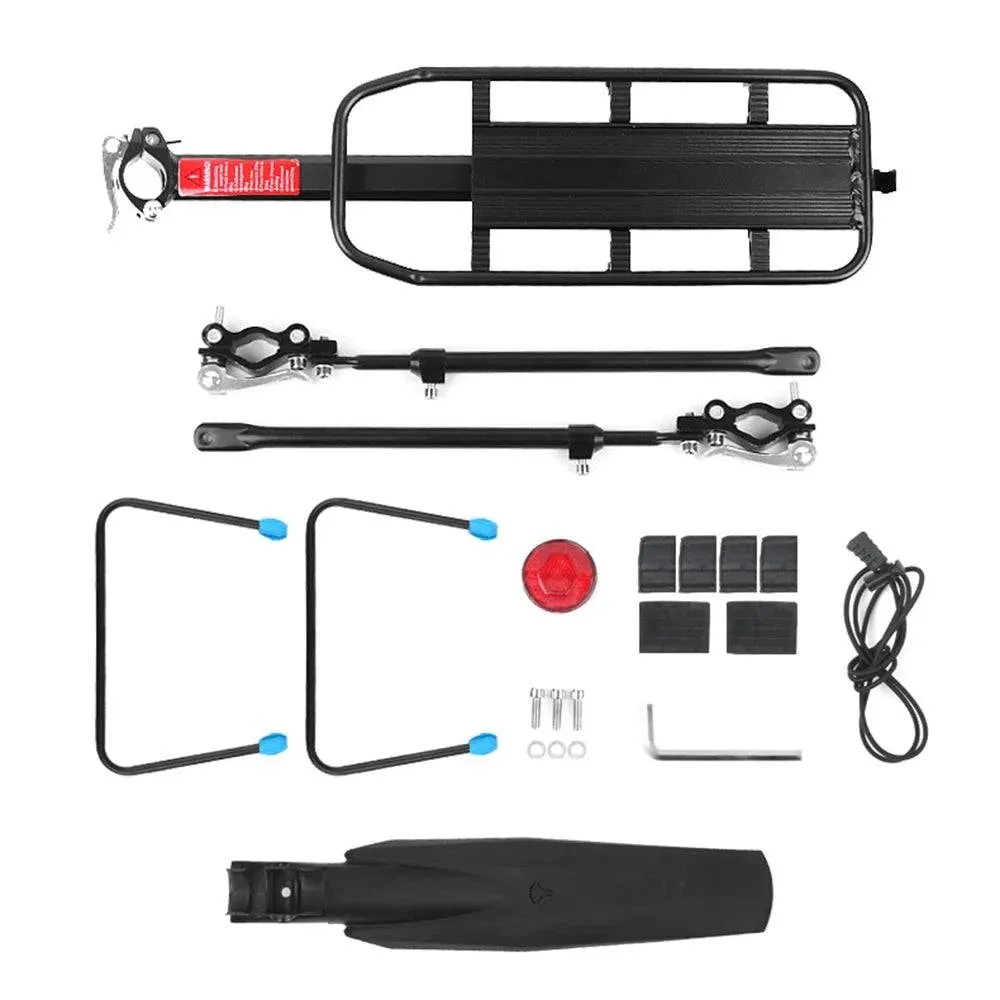 Adjustable Bicycle Luggage Carrier Bike Rack Aluminum Cargo Rear Rack Shelf Cycling Seatpost Bag Holder Stand MTB Install Tools