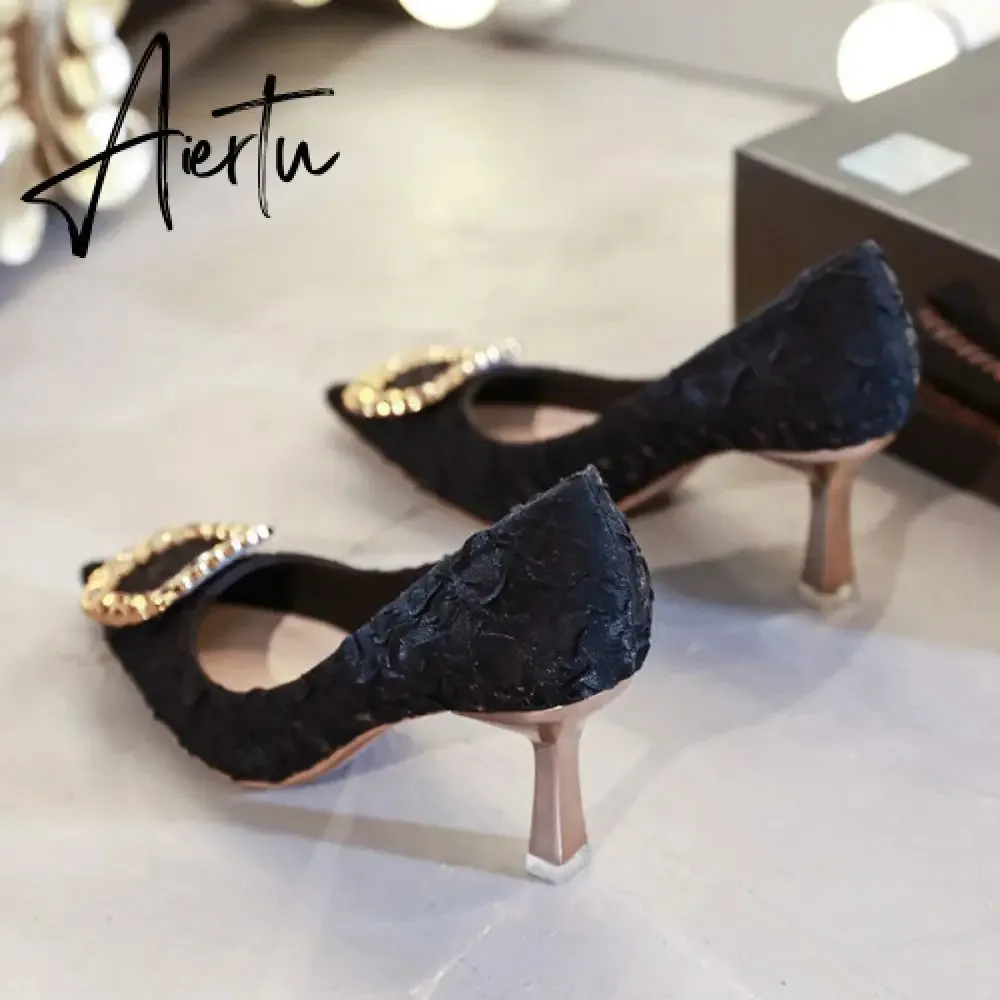 Aiertu  Women Elegant Party Wedding Pumps Pointed High Heels Stiletto All-match shoes for woman Sexy Girl lady Single Shoes