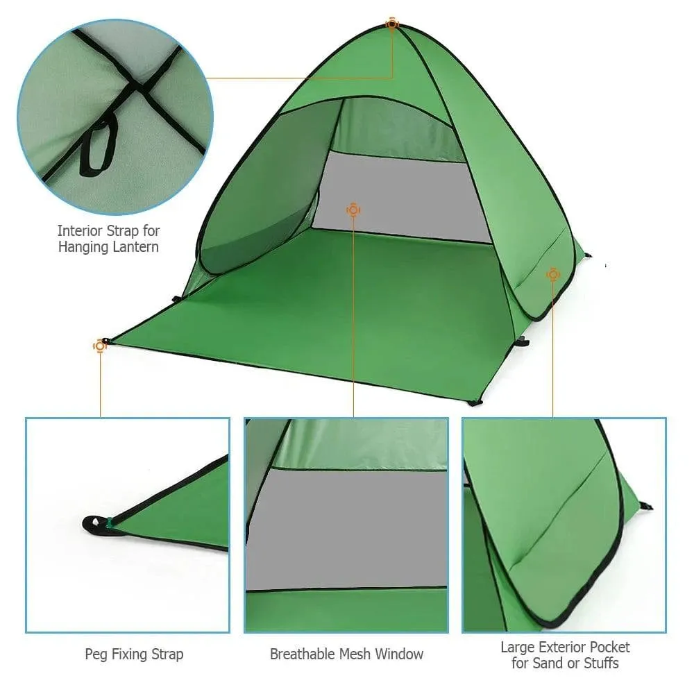 Anti UV Beach Tent Outdoor Automatic Instant Pop up Tent Portable Camping Tent Travel Fishing Hiking Picnic Shelter
