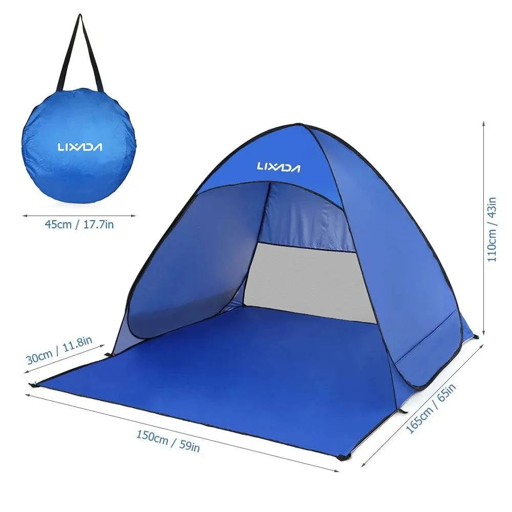 Anti UV Beach Tent Outdoor Automatic Instant Pop up Tent Portable Camping Tent Travel Fishing Hiking Picnic Shelter