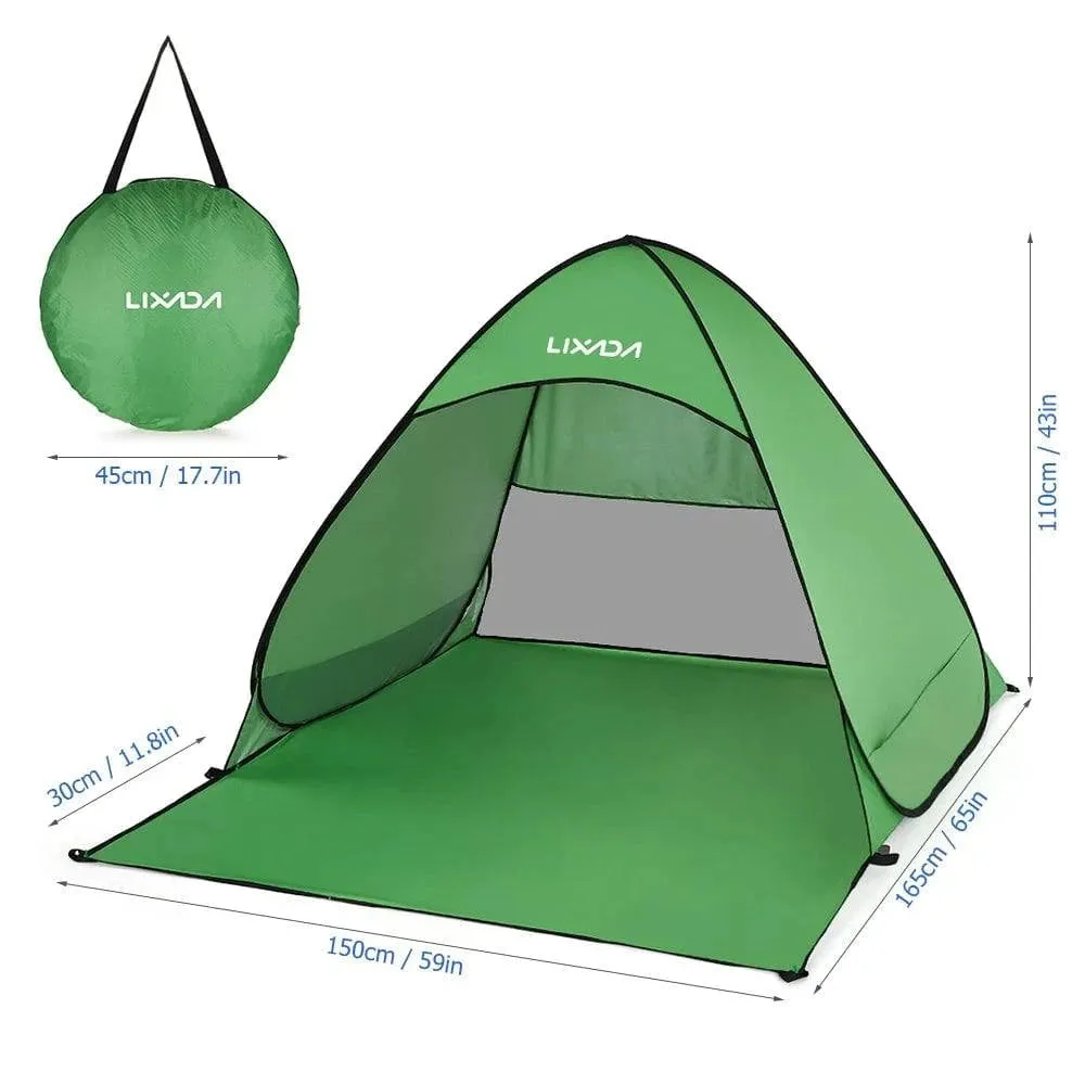 Anti UV Beach Tent Outdoor Automatic Instant Pop up Tent Portable Camping Tent Travel Fishing Hiking Picnic Shelter