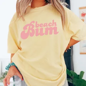Beach Bum Pink Comfort Color Wholesale Tee - Rapid Shipping
