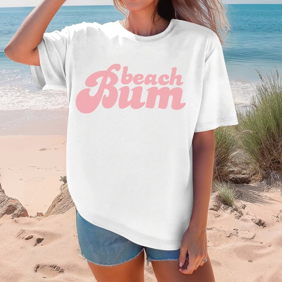 Beach Bum Pink Comfort Color Wholesale Tee - Rapid Shipping