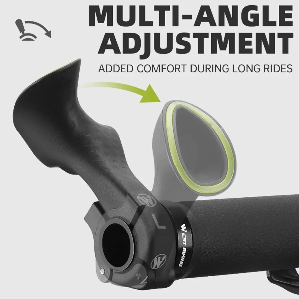 Bicycle Bar Ends Ergonomic Anti-slip MTB Mountain Bike Handlebar Ends Upgrade Style for 21.8-22.8mm Handlebars