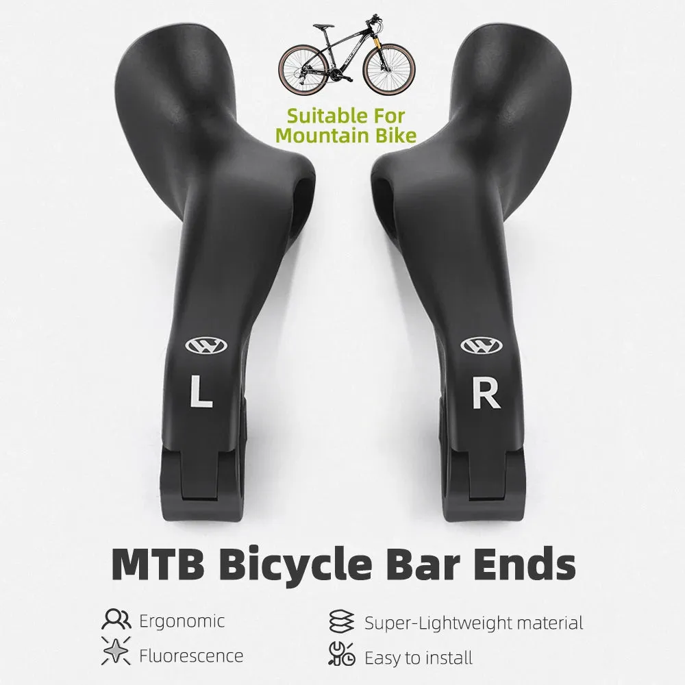 Bicycle Bar Ends Ergonomic Anti-slip MTB Mountain Bike Handlebar Ends Upgrade Style for 21.8-22.8mm Handlebars