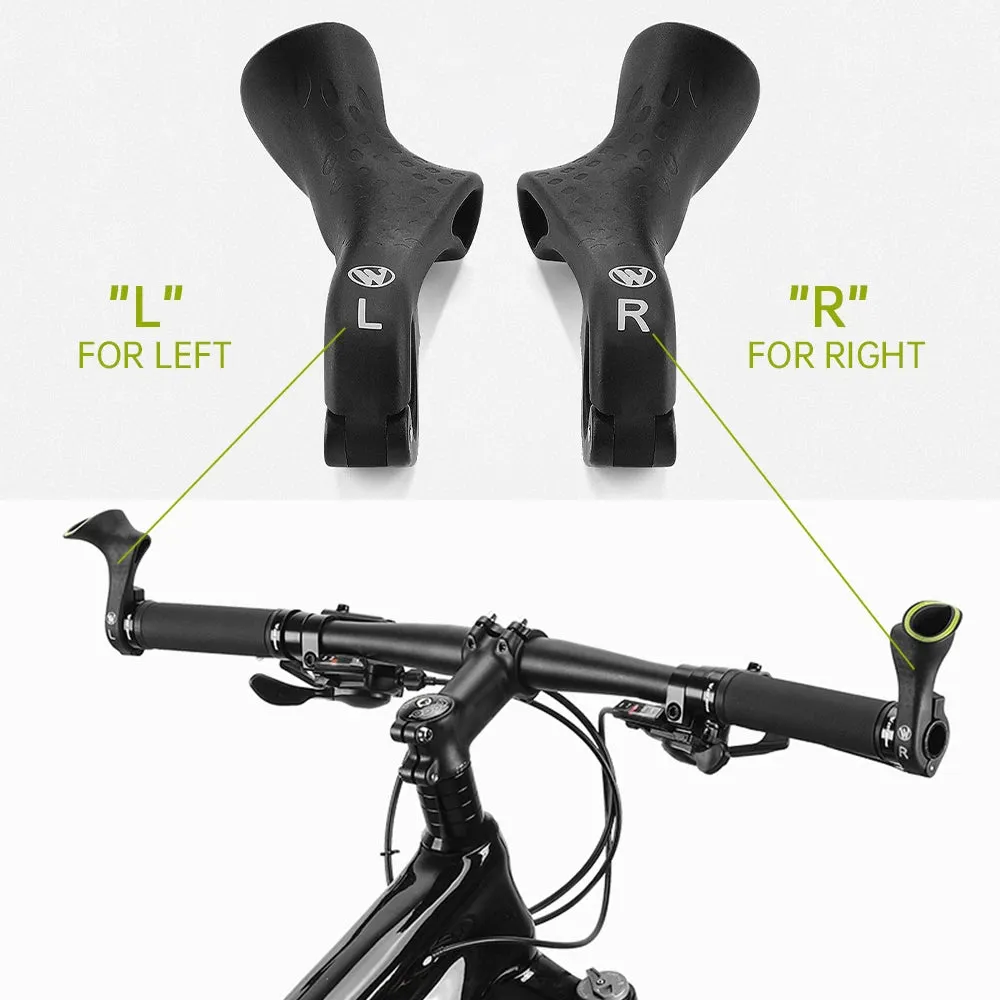 Bicycle Bar Ends Ergonomic Anti-slip MTB Mountain Bike Handlebar Ends Upgrade Style for 21.8-22.8mm Handlebars