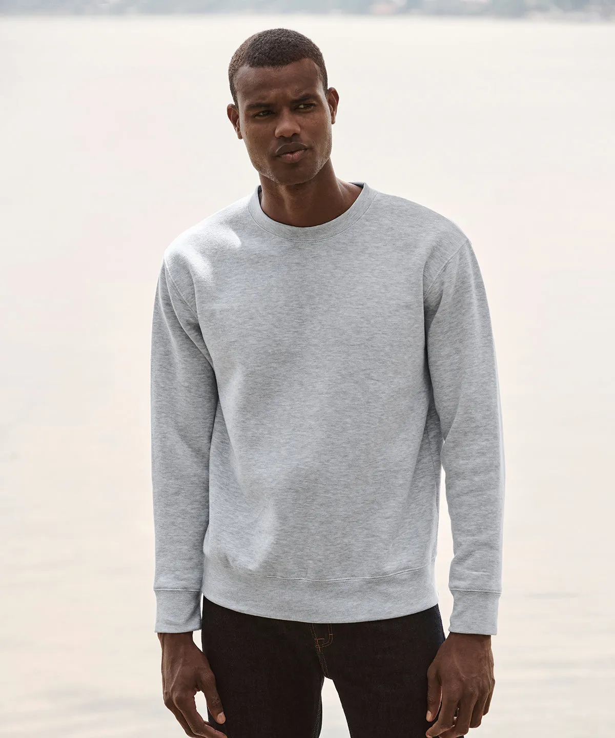 Black* - Premium 70/30 set-in sweatshirt