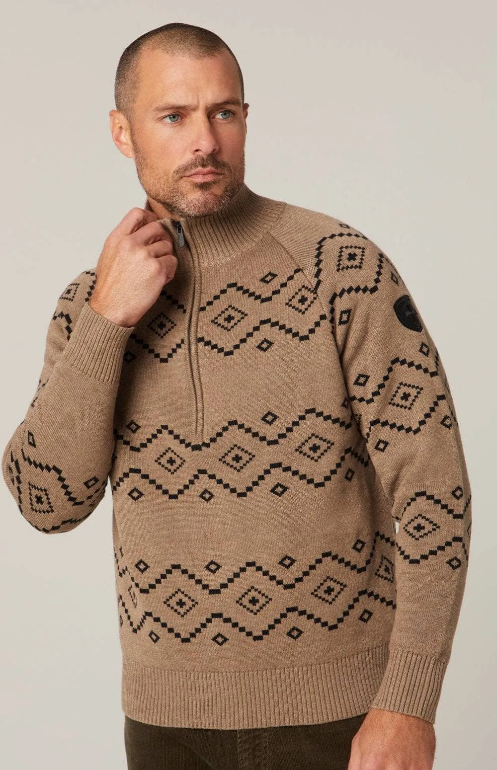 Brody 1/2 Zip Sweater | Heather Birch