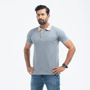 Contrast Polo Shirt - Steel Grey