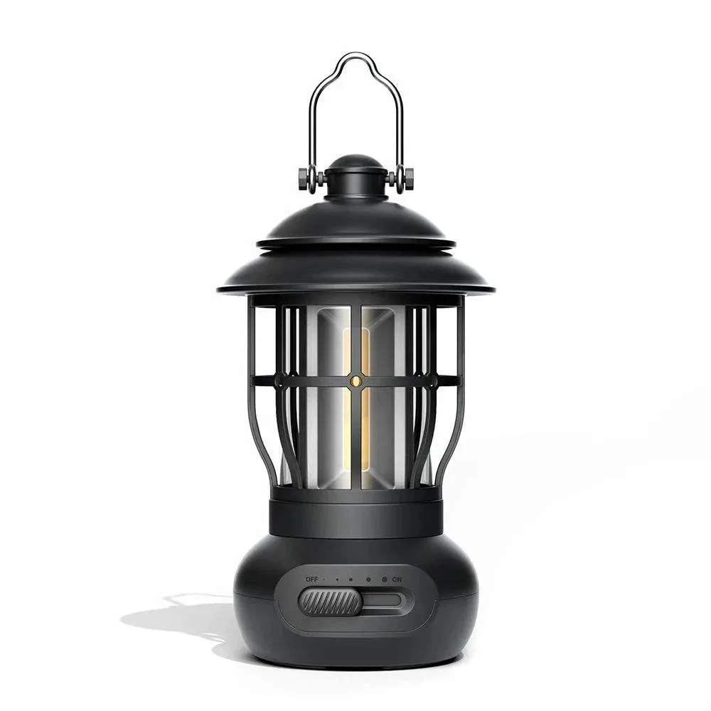 Cordless Camping Lamp USB Rechargeable Stepless Dimming Outdoor Retro Tent Light Home Atmospheres Light with Handle