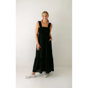 Dylan Smocked Black Dress