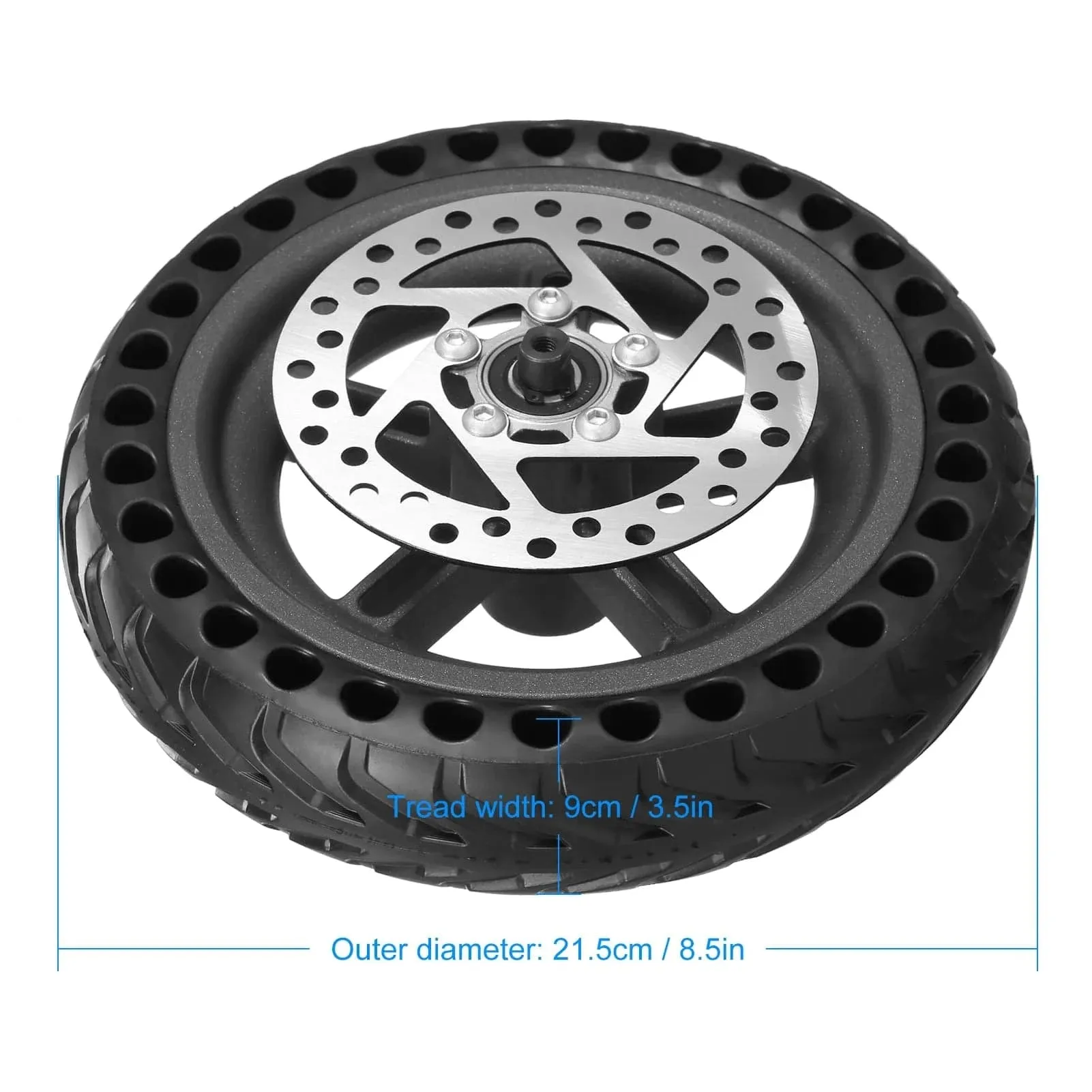 Electric Scooter Rear Tire with Wheel Hub Disc Brake Set 8.5 inch Wheel Replacement for Xiaomi M365 Electric Scooter Spare Parts