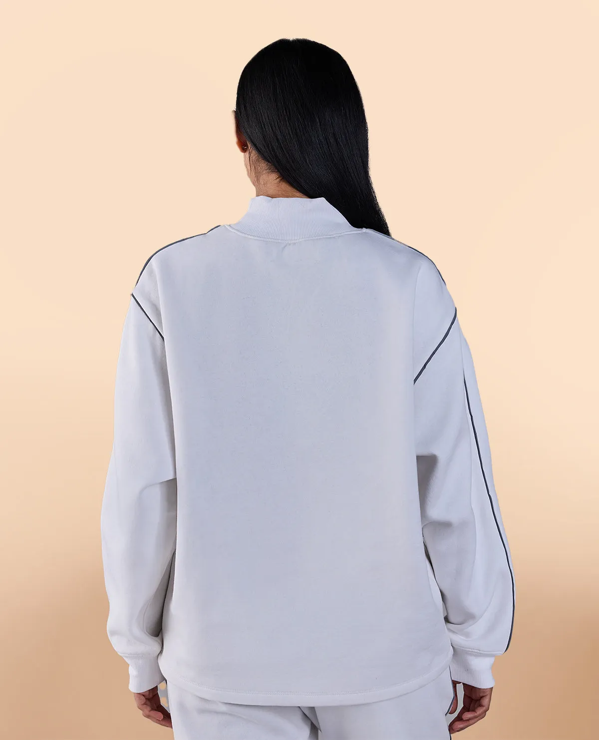 Fleece Oversized Sweatshirt White