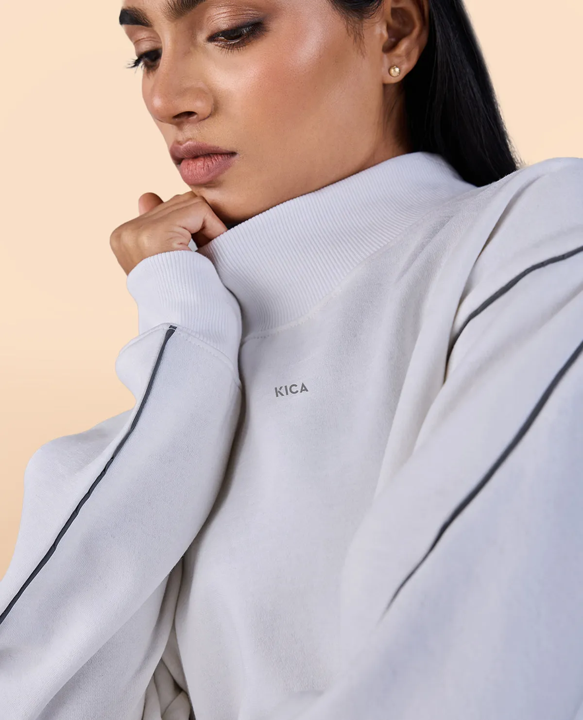 Fleece Oversized Sweatshirt White