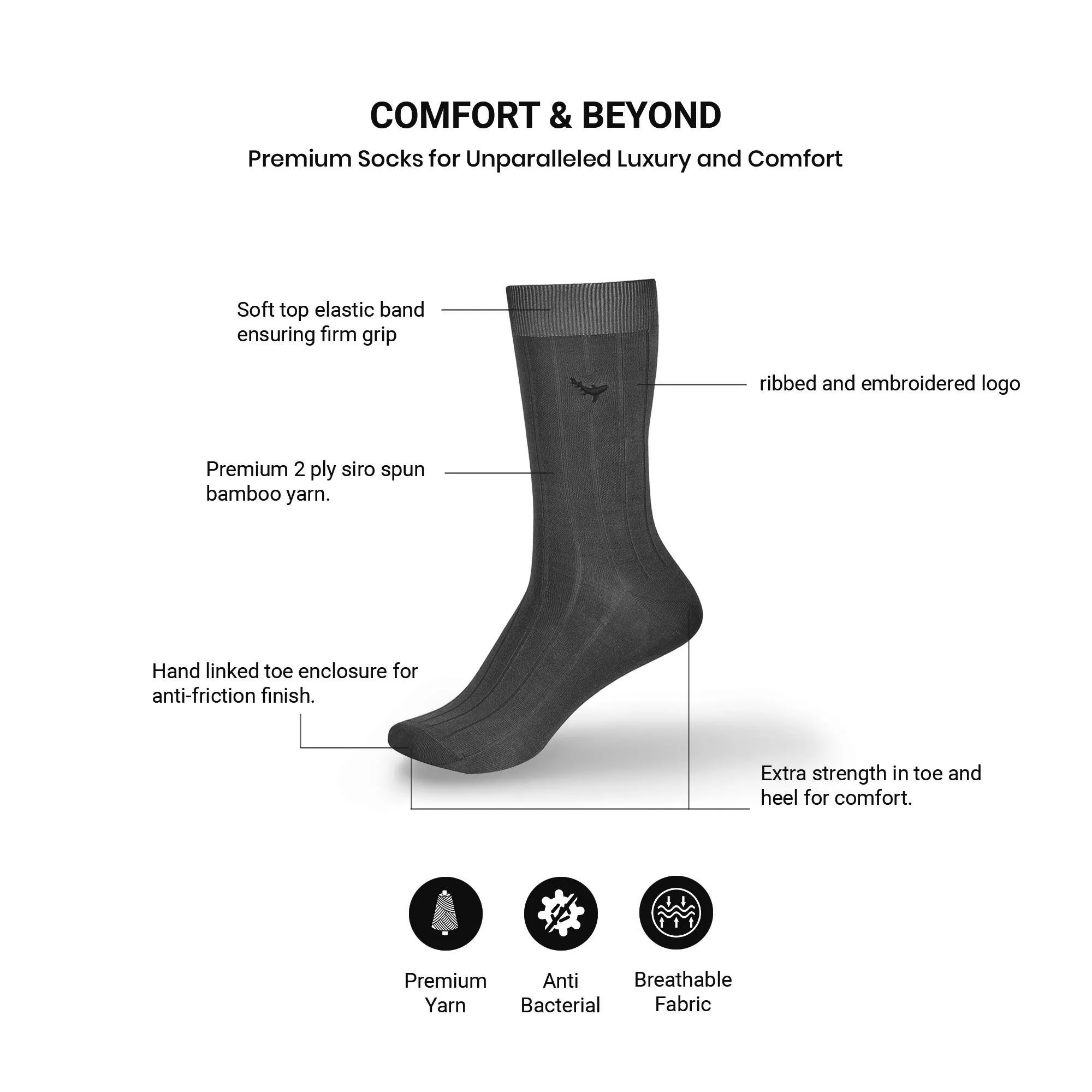 Golden Spice-Crew Socks Bamboo Socks