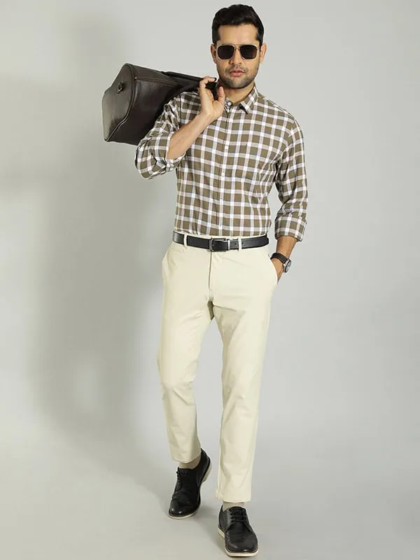 Men Urban Fit Cotton Blend Trouser