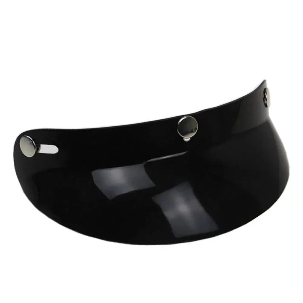 Motorcycle Helmet Retro Sun Visor Universal Black 3-Snap Motorcycle Sun Shade Visor Shield Car Accessories