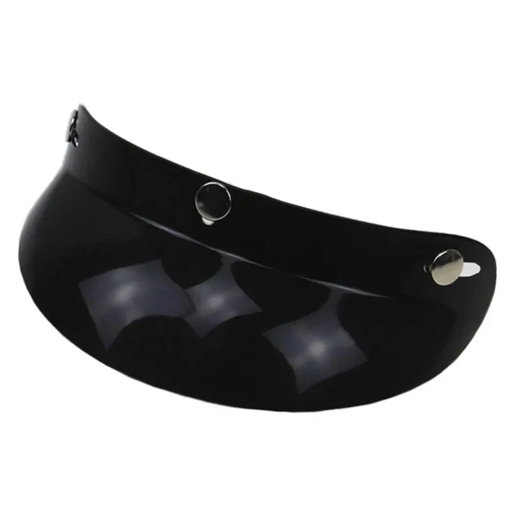 Motorcycle Helmet Retro Sun Visor Universal Black 3-Snap Motorcycle Sun Shade Visor Shield Car Accessories
