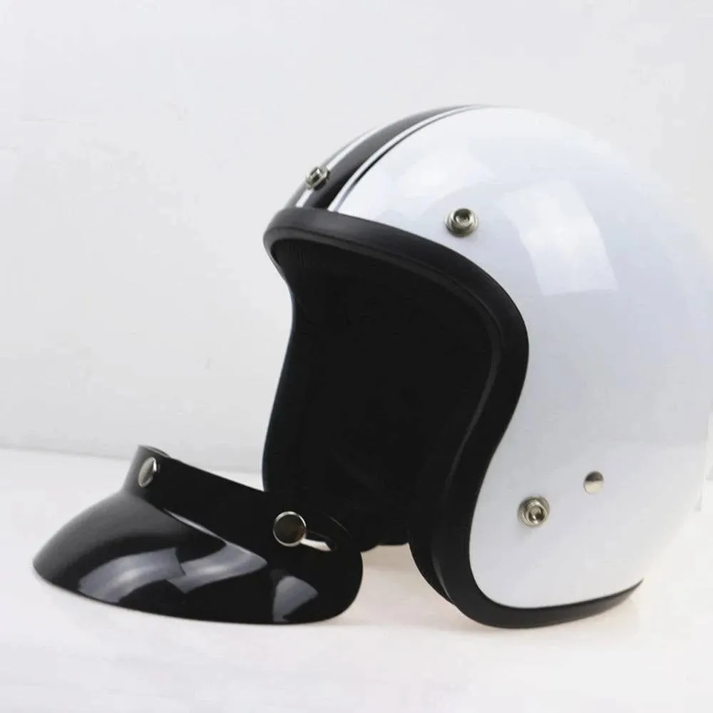 Motorcycle Helmet Retro Sun Visor Universal Black 3-Snap Motorcycle Sun Shade Visor Shield Car Accessories