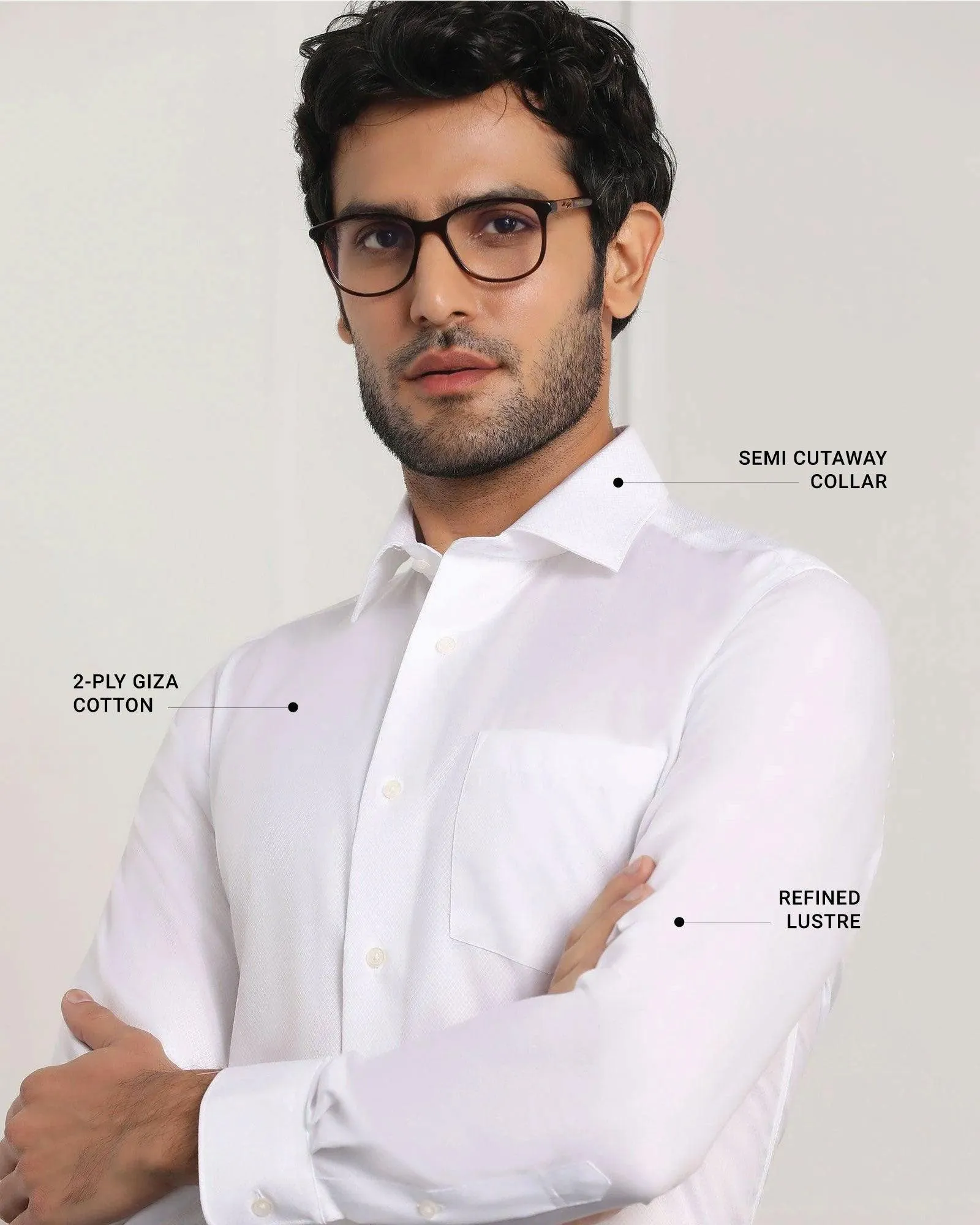 Must Haves Formal White Solid Shirt - Spectrum