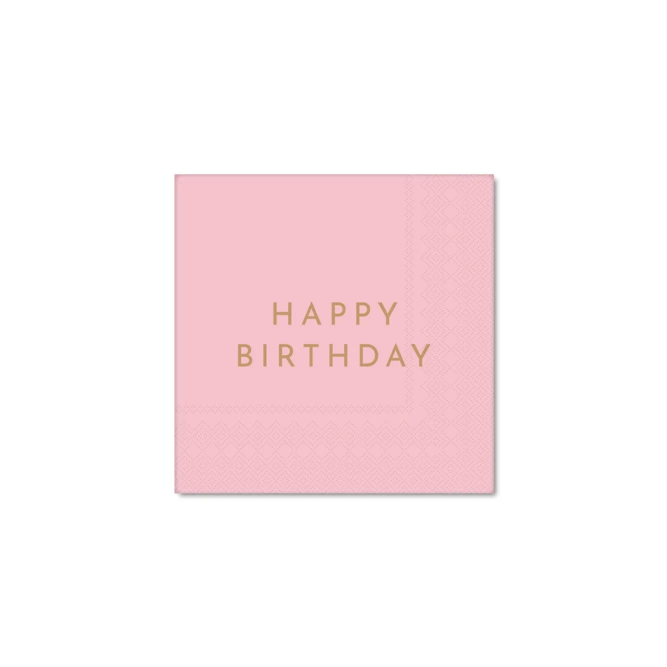 Petal Pink Signature Happy Birthday Cocktail Napkins x 20