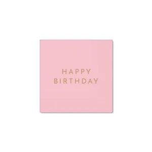 Petal Pink Signature Happy Birthday Cocktail Napkins x 20