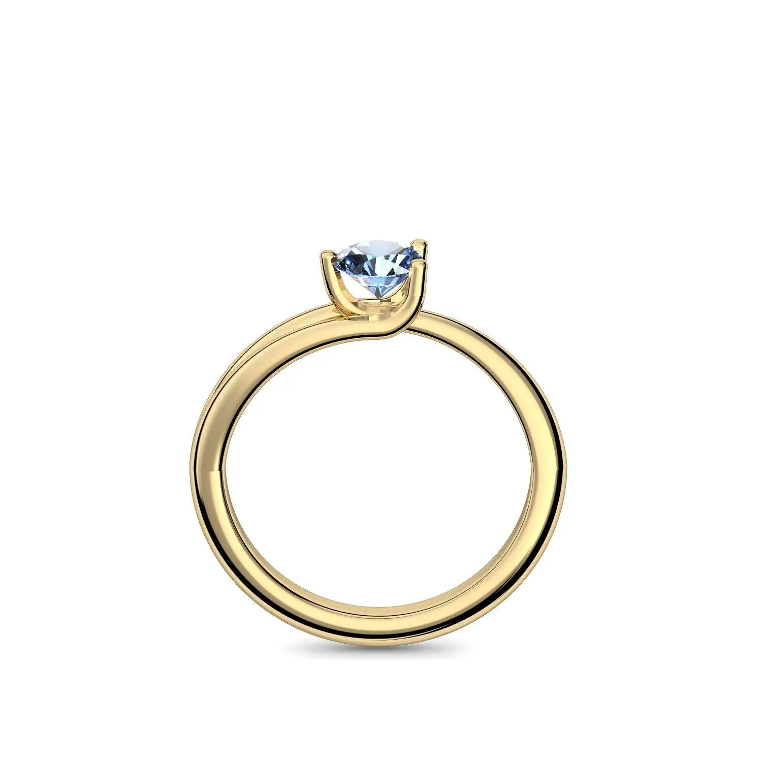 Timeless Elegance - Gelbgold 585 - Blautopas