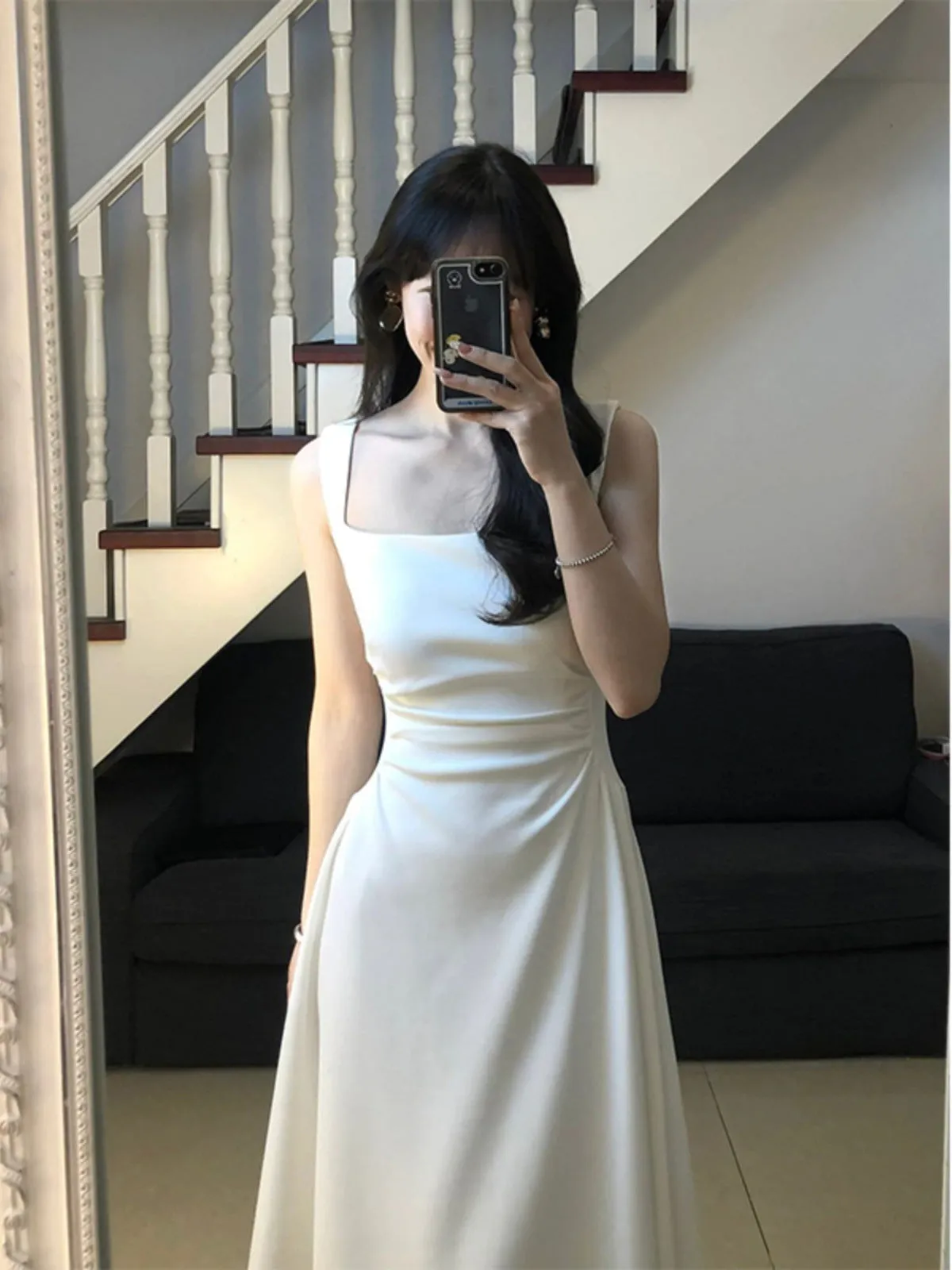 Timeless Elegance Ivory Midi Sundress