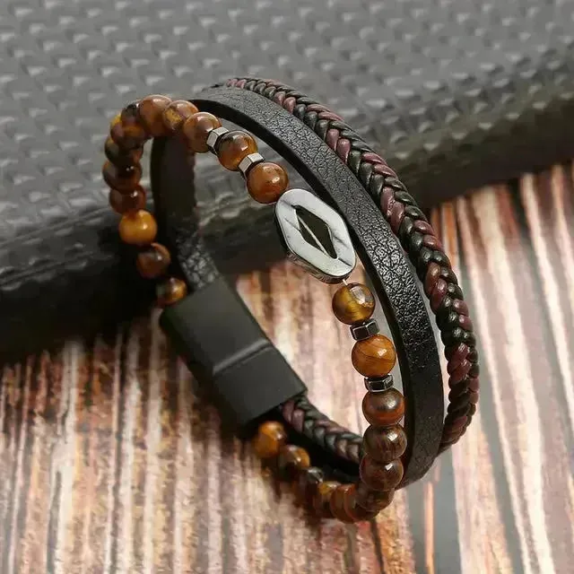 Timeless Elegance Men's Leather Wristband