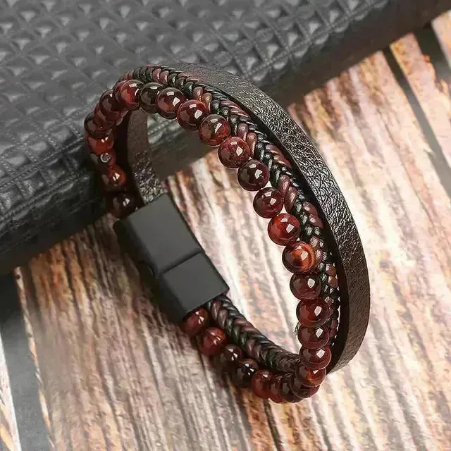 Timeless Elegance Men's Leather Wristband