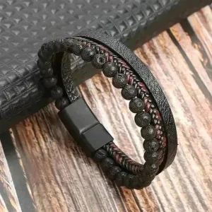 Timeless Elegance Men's Leather Wristband