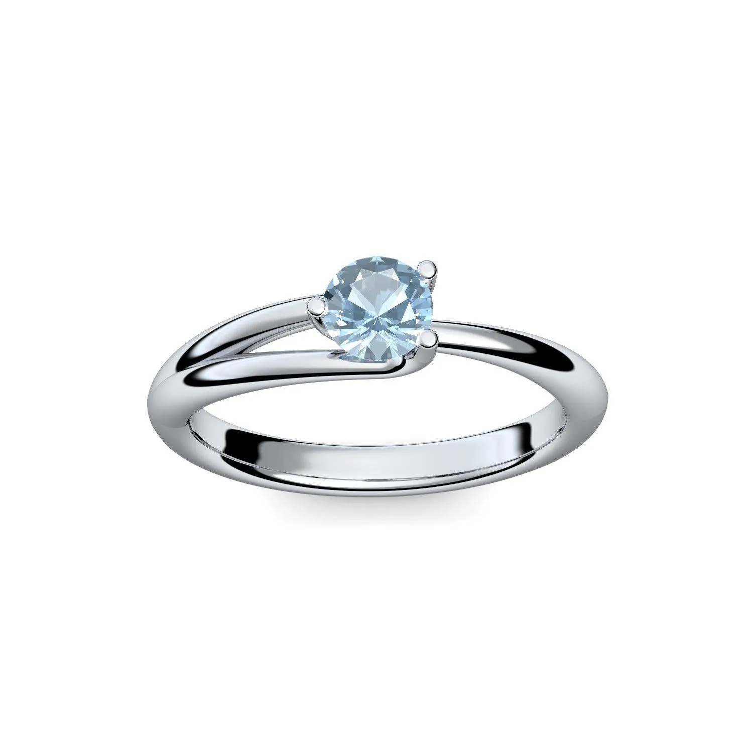 Timeless Elegance - Weißgold 585 - Aquamarin