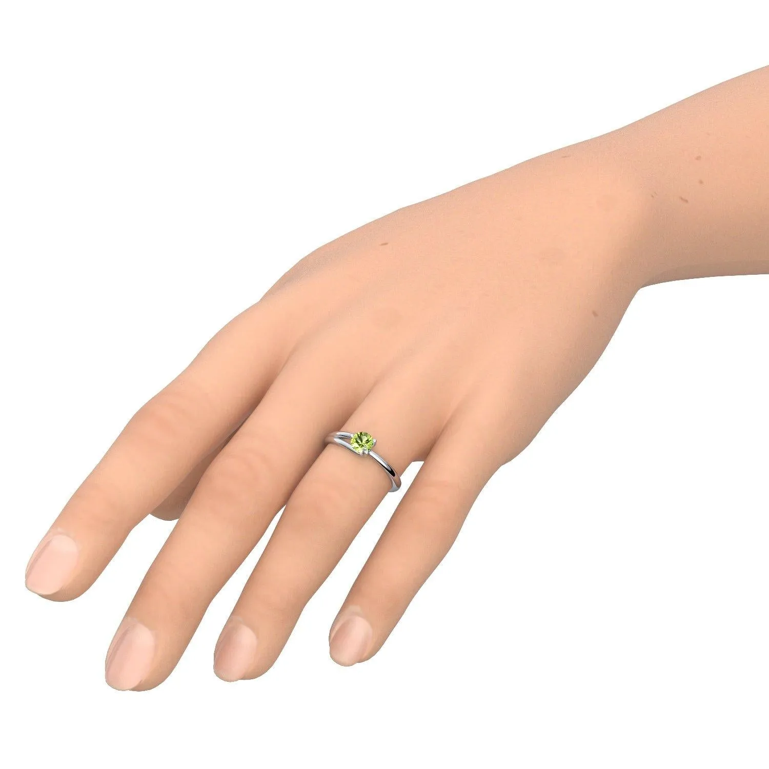 Timeless Elegance - Weißgold 585 - Peridot